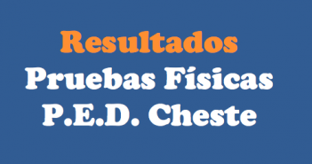 Clasificación de las pruebas para los P.E.D. de Cheste