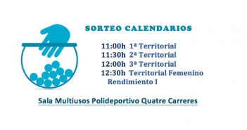 Sorteo de los calendarios de las competiciones Sénior